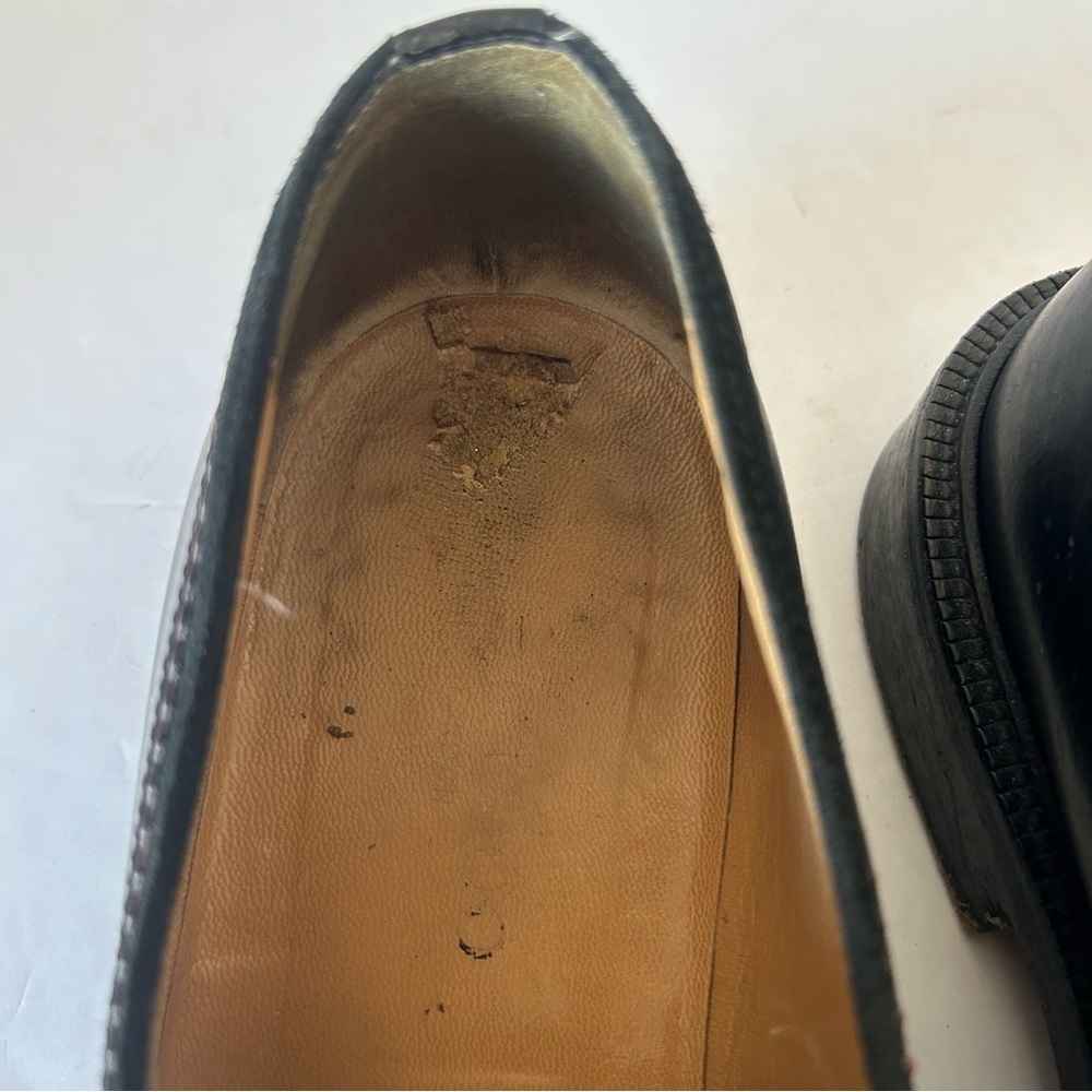 Jimmy Choo Men’s Black Suede Leather Loafer Shoe Red Trim Size EU 45 US 12 - Picture 9 of 12